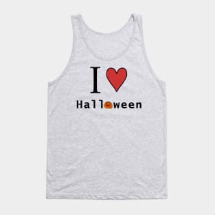 I Love Halloween Horror and Pumpkin Tank Top